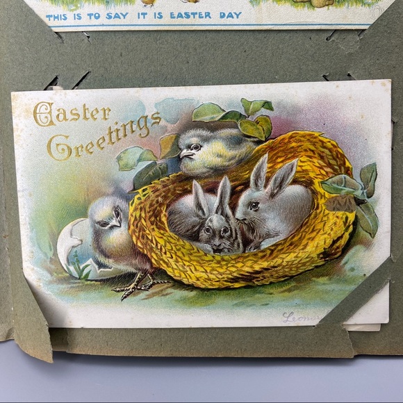 Antique Postcard Album with 40 Easter Greetings Postcards - Picture 9 of 16
